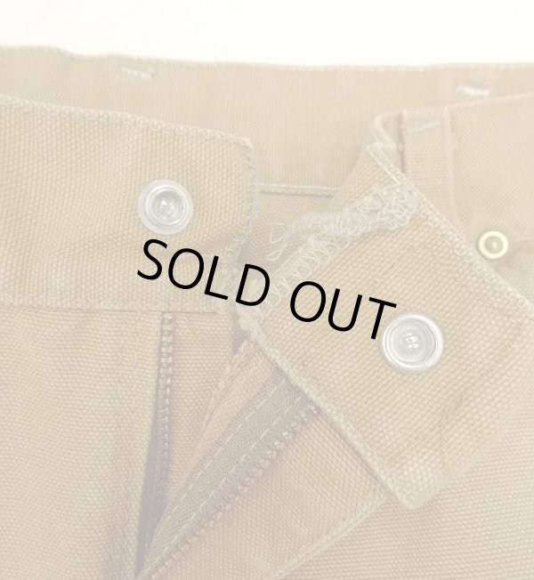 画像3: 70'S CARHARTT プリントタグ トップスナップボタン ダブルニー ダックペインターパンツ ブラウン SCOVILLジップ USA製 (VINTAGE)