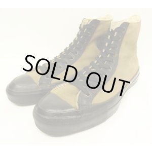 画像: 80'S CONVERSE キャンバス ハイカット スニーカー カーキ/ブラック USA製 (VINTAGE)