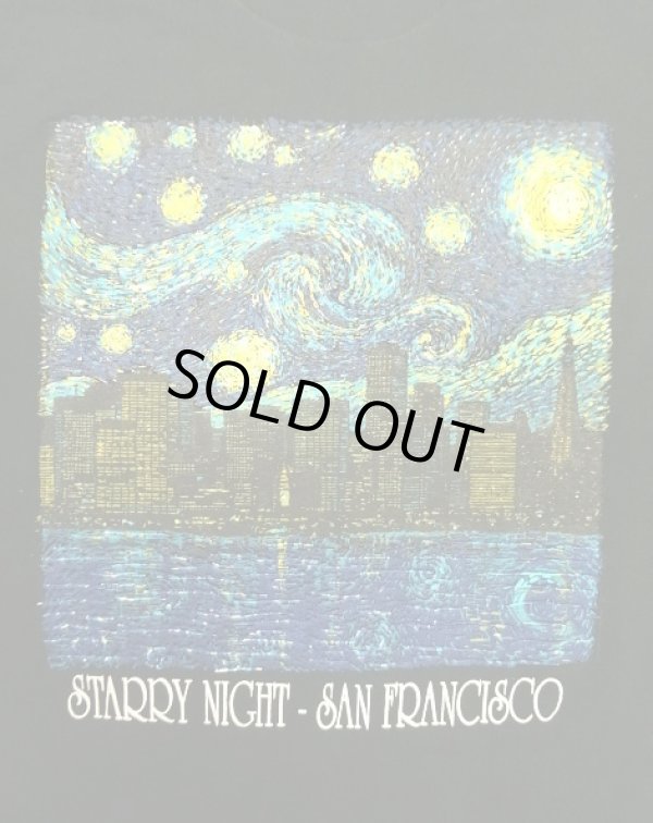画像3: 90'S VINCENT VAN GOGH "STARRY NIGHT - SAN FRANCISCO" シングルステッチ 半袖 Tシャツ ブラック USA製 (MINT CONDITION)