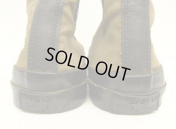 画像5: 80'S CONVERSE キャンバス ハイカット スニーカー カーキ/ブラック USA製 (VINTAGE)