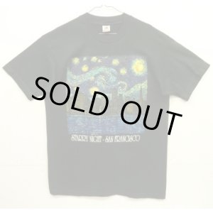 画像: 90'S VINCENT VAN GOGH "STARRY NIGHT - SAN FRANCISCO" シングルステッチ 半袖 Tシャツ ブラック USA製 (MINT CONDITION)