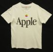 画像1: 80'S APPLE シングルステッチ 半袖 Tシャツ ホワイト USA製 (VINTAGE)