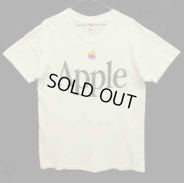 画像1: 80'S APPLE シングルステッチ 半袖 Tシャツ ホワイト USA製 (VINTAGE)