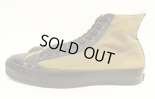 画像2: 80'S CONVERSE キャンバス ハイカット スニーカー カーキ/ブラック USA製 (VINTAGE)