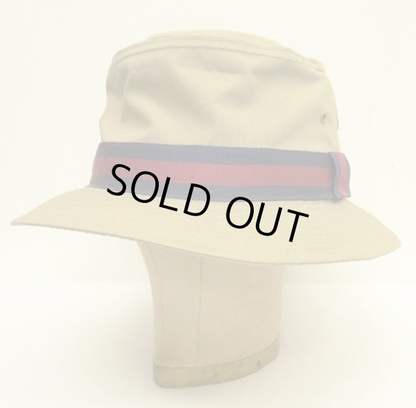 画像1: 80'S LL Bean リボンベルト付き ポークパイハット タン USA製 (DEADSTOCK)