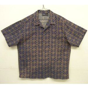画像: 90'S PATAGONIA コットン 半袖 オープンカラーシャツ 総柄 (VINTAGE)
