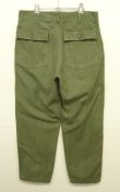 画像3: 70'S アメリカ軍 US ARMY "OG107" コットンサテン ベイカーパンツ W36L31 (VINTAGE)