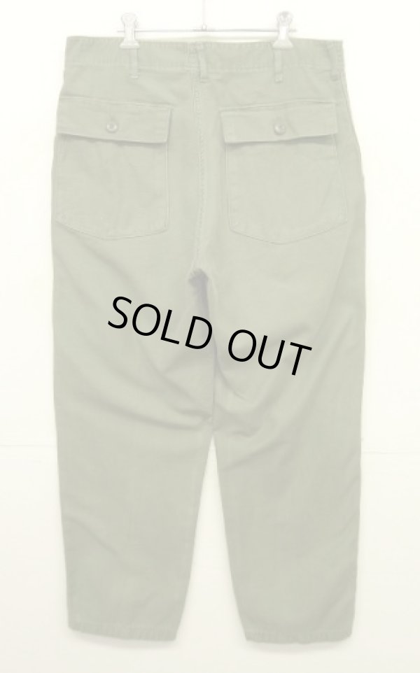 画像3: 70'S アメリカ軍 US ARMY "OG107" コットンサテン ベイカーパンツ W36L31 (VINTAGE)