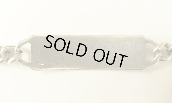 画像3: 60'S アメリカ軍 "US NAVY刻印入り" スターリングシルバー ミリタリー IDプレート チェーンブレスレット シルバー (VINTAGE)