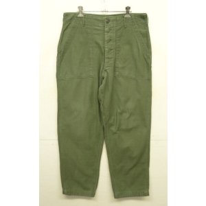 画像: 70'S アメリカ軍 US ARMY "OG107" コットンサテン ベイカーパンツ W34L31 (VINTAGE)