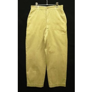 画像: 60'S アメリカ軍 US ARMY コットン100% チノパンツ RAPID製アルミジップ (VINTAGE)