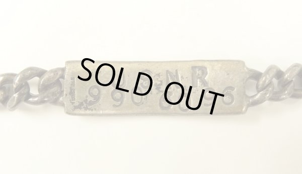 画像3: 40〜50'S アメリカ軍 "USNR刻印入り" スターリングシルバー ミリタリー IDプレート チェーンブレスレット シルバー (VINTAGE)