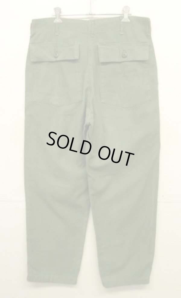 画像3: 70'S アメリカ軍 US ARMY "OG107" コットンサテン ベイカーパンツ W34L31 (VINTAGE)