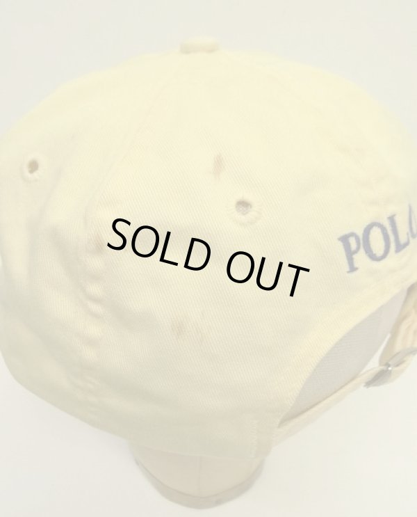 画像7: 90'S RALPH LAUREN ロゴ刺繍 ベースボールキャップ イエロー/ライトグリーン USA製 (VINTAGE)