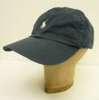 画像1: 90'S RALPH LAUREN ロゴ刺繍 ベースボールキャップ ネイビー USA製 (VINTAGE)