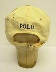 画像4: 90'S RALPH LAUREN ロゴ刺繍 ベースボールキャップ イエロー/ライトグリーン USA製 (VINTAGE)