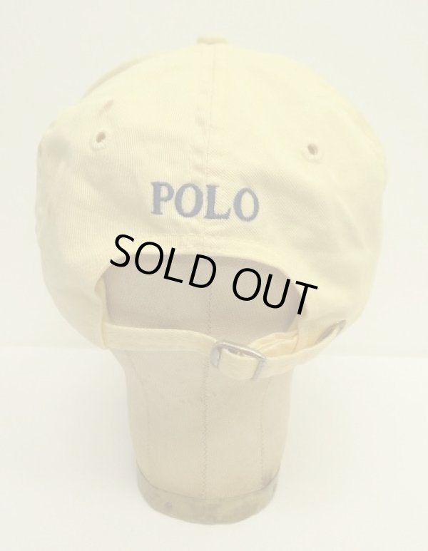 画像4: 90'S RALPH LAUREN ロゴ刺繍 ベースボールキャップ イエロー/ライトグリーン USA製 (VINTAGE)