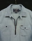 画像3: 90'S RALPH LAUREN "POLO SPORT" ハーフジップ チンスト＆マチ付き 長袖 シャンブレーシャツ ririジップ (VINTAGE)