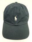 画像2: 90'S RALPH LAUREN ロゴ刺繍 ベースボールキャップ ネイビー USA製 (VINTAGE)
