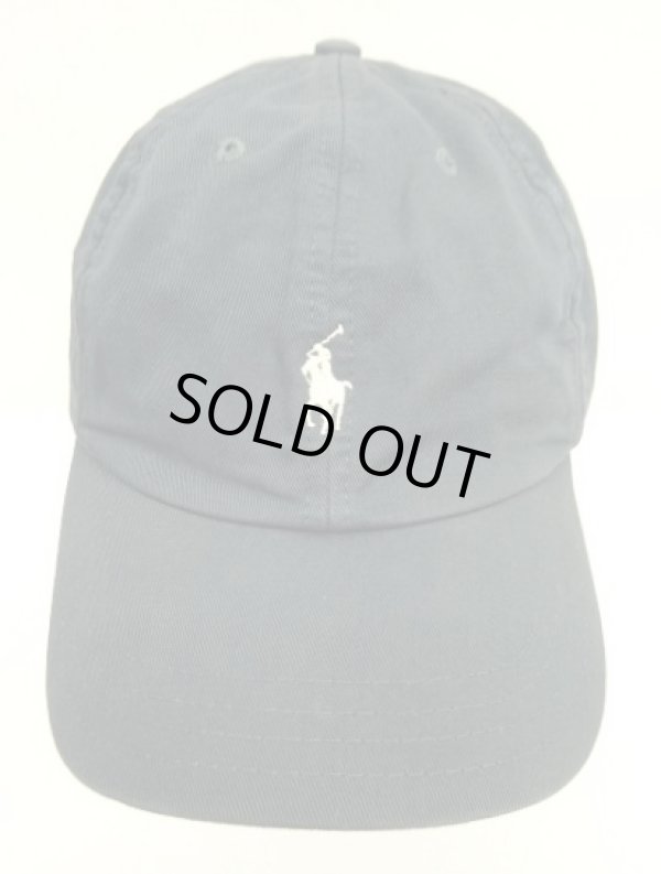 画像2: 90'S RALPH LAUREN ロゴ刺繍 ベースボールキャップ ネイビー USA製 (VINTAGE)