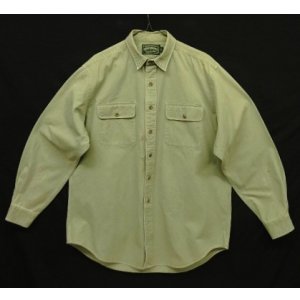 画像: 90'S RALPH LAUREN "POLO COUNTRY" キャンバス 長袖 ワークシャツ カーキ (VINTAGE)