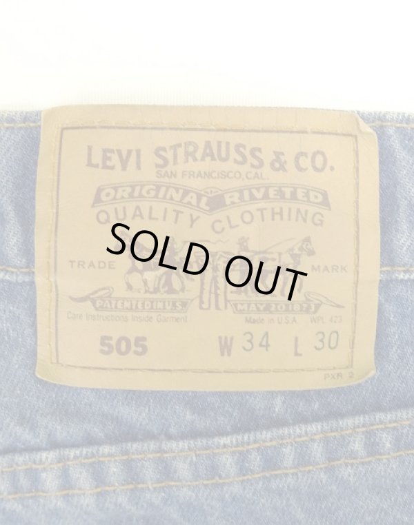画像4: 90'S LEVIS 505 デニム インディゴ W34L30 USA製 (VINTAGE)