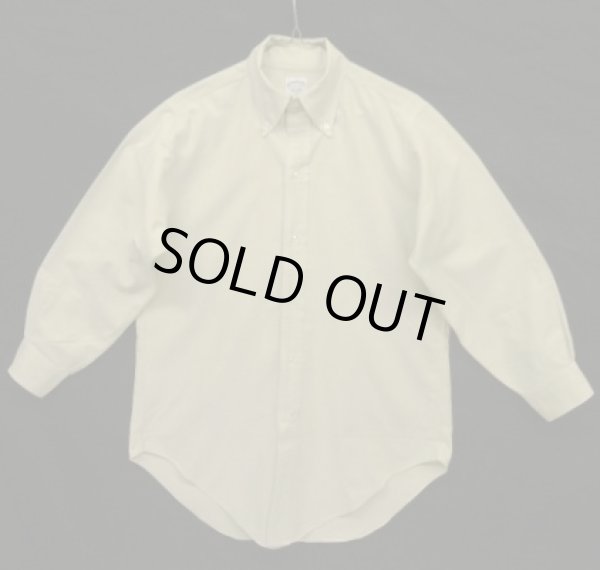 画像1: 60'S BROOKS BROTHERS "MAKERS" 6ボタン オックスフォード BDシャツ ライトカーキ USA製 (VINTAGE)