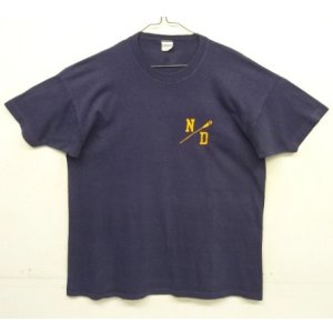 画像: 70'S CHAMPION "N/D" バータグ シングルステッチ 半袖 Tシャツ ネイビー USA製 (VINTAGE)