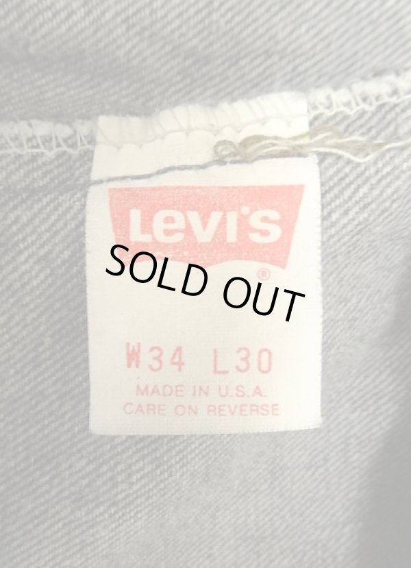 画像2: 80'S LEVIS 505 デニム 先染めブラック W34L30 USA製 (VINTAGE)