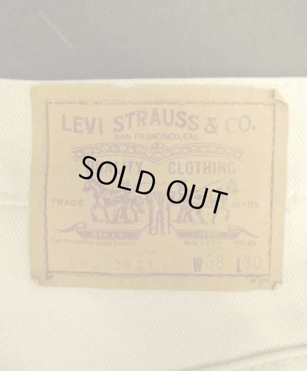 画像5: 80'S LEVIS 505 白タブ カツラギ オフホワイト W38L30 USA製 (VINTAGE)