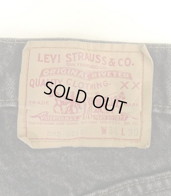 画像4: 80'S LEVIS 505 デニム 先染めブラック W34L30 USA製 (VINTAGE)