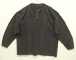 画像1: 90'S PURITAN ヘンリーネック 長袖 Tシャツ フェードブラック (VINTAGE)