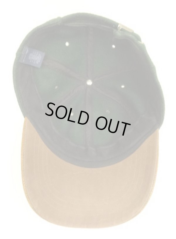 画像5: 90'S LANDS' END 6パネル レザー/ウール ベースボールキャップ グリーン/ブラウン USA製 (VINTAGE)