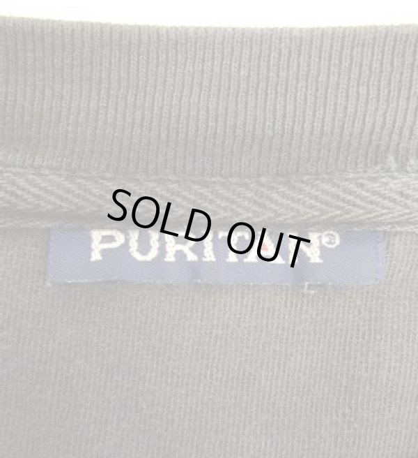 画像2: 90'S PURITAN ヘンリーネック 長袖 Tシャツ フェードブラック (VINTAGE)