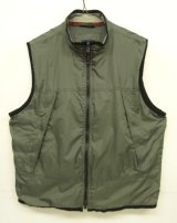 画像: 90'S GAP 旧タグ 裏地サーマル フルジップ ナイロンベスト カーキ (VINTAGE)