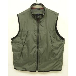 画像: 90'S GAP 旧タグ 裏地サーマル フルジップ ナイロンベスト カーキ (VINTAGE)