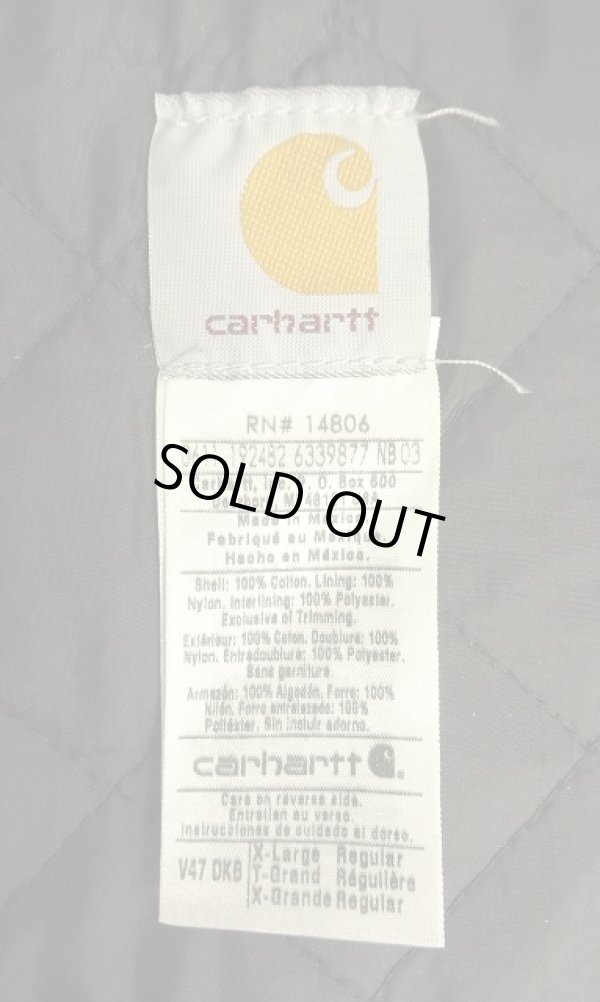 画像2: 11'S CARHARTT 裏地キルティング ダックベスト ダークブラウン メキシコ製 (VINTAGE)