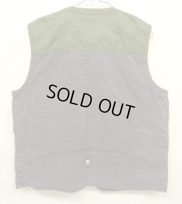 画像3: 90'S BUGLE BOY ナイロン/キャンバス フォトグラファーベスト オリーブ/チャコール (VINTAGE)