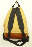 画像4: 70'S EASTPAK "NEWSタグ" ボトムレザー ナイロン バックパック ベージュ USA製 (VINTAGE)