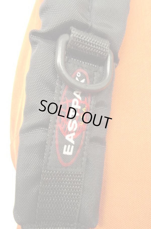 画像5: 90'S EASTPAK 旧タグ ボトムレザー ナイロン バックパック オレンジ USA製 (VINTAGE)