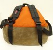 画像7: 90'S EASTPAK 旧タグ ボトムレザー ナイロン バックパック オレンジ USA製 (VINTAGE)
