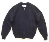 画像: 80'S SAN FRANCISCO KNITTING MILLS ウール フルジップニット ネイビー USA製 (VINTAGE)