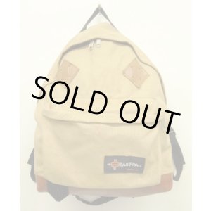 画像: 70'S EASTPAK "NEWSタグ" ボトムレザー ナイロン バックパック ベージュ USA製 (VINTAGE)