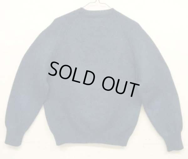 画像3: 70'S TOWNCRAFT ラグランスリーブ クルーネックニット ブルー (VINTAGE)