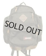 画像: 80'S EASTPAK 旧タグ 両サイド収納付き ボトムレザー ナイロン バックパック ブラック USA製 (VINTAGE)