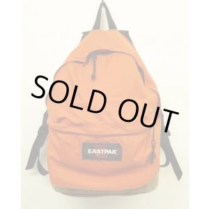画像: 90'S EASTPAK 旧タグ ボトムレザー ナイロン バックパック オレンジ USA製 (VINTAGE)