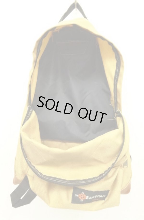 画像5: 70'S EASTPAK "NEWSタグ" ボトムレザー ナイロン バックパック ベージュ USA製 (VINTAGE)