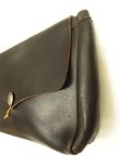 画像5: FERNAND LEATHER "CLUTCH BAG" コンチョボタン付き レザー クラッチバッグ ブラック（茶芯） USA製 (VINTAGE)