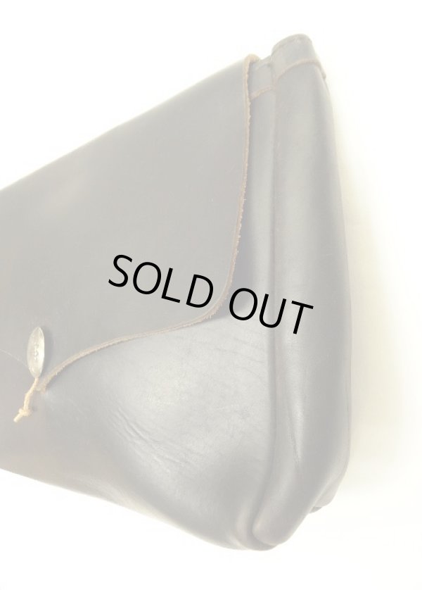 画像5: FERNAND LEATHER "CLUTCH BAG" コンチョボタン付き レザー クラッチバッグ ブラック（茶芯） USA製 (VINTAGE)