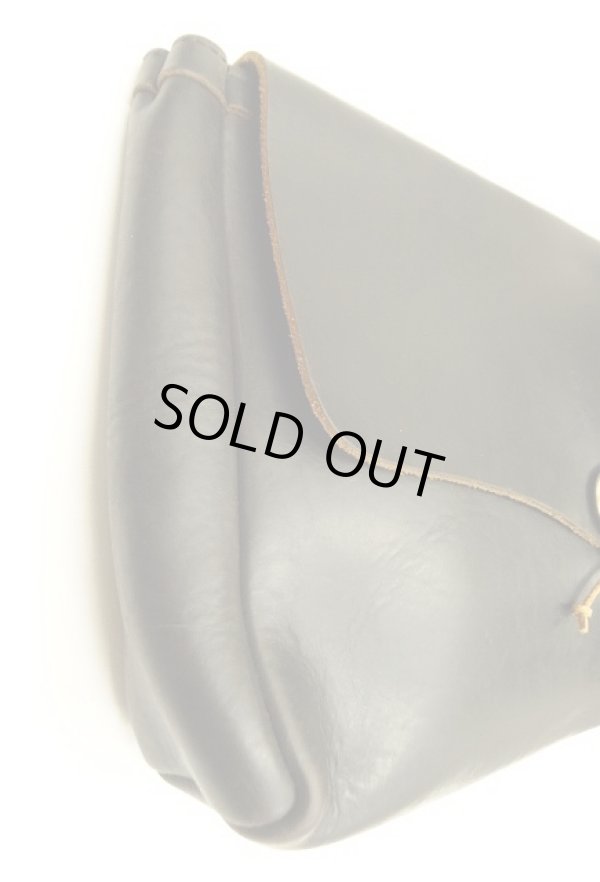 画像3: FERNAND LEATHER "CLUTCH BAG" コンチョボタン付き レザー クラッチバッグ ブラック（茶芯） USA製 (VINTAGE)